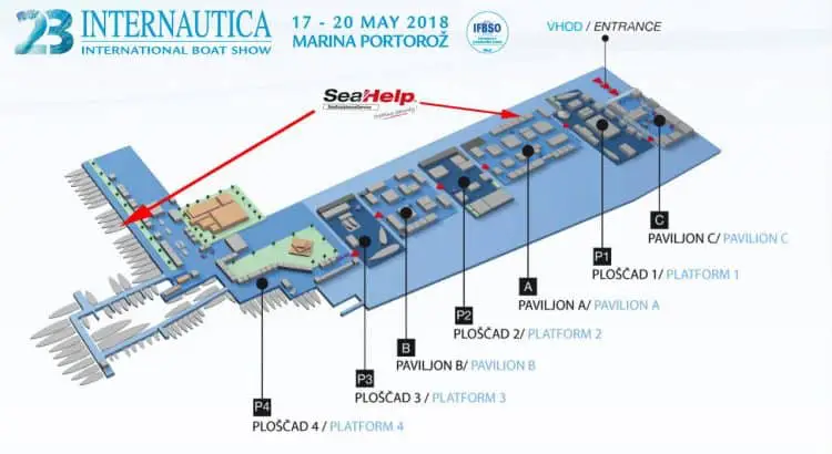 SeaHelp Internautica Portoroz 2018 - Hall plan