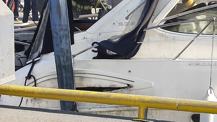 Fire causes high damage to the yacht in the Marina Punat