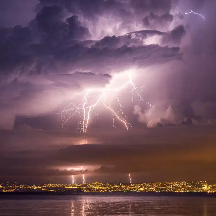 Thunderstorm myths: Thunderstorm over Krk in Croatia