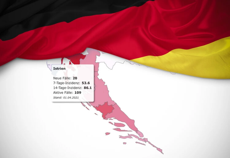 Germany classifies the whole of Croatia as a risk area, including Istria: Quarantine on entry and return respectively