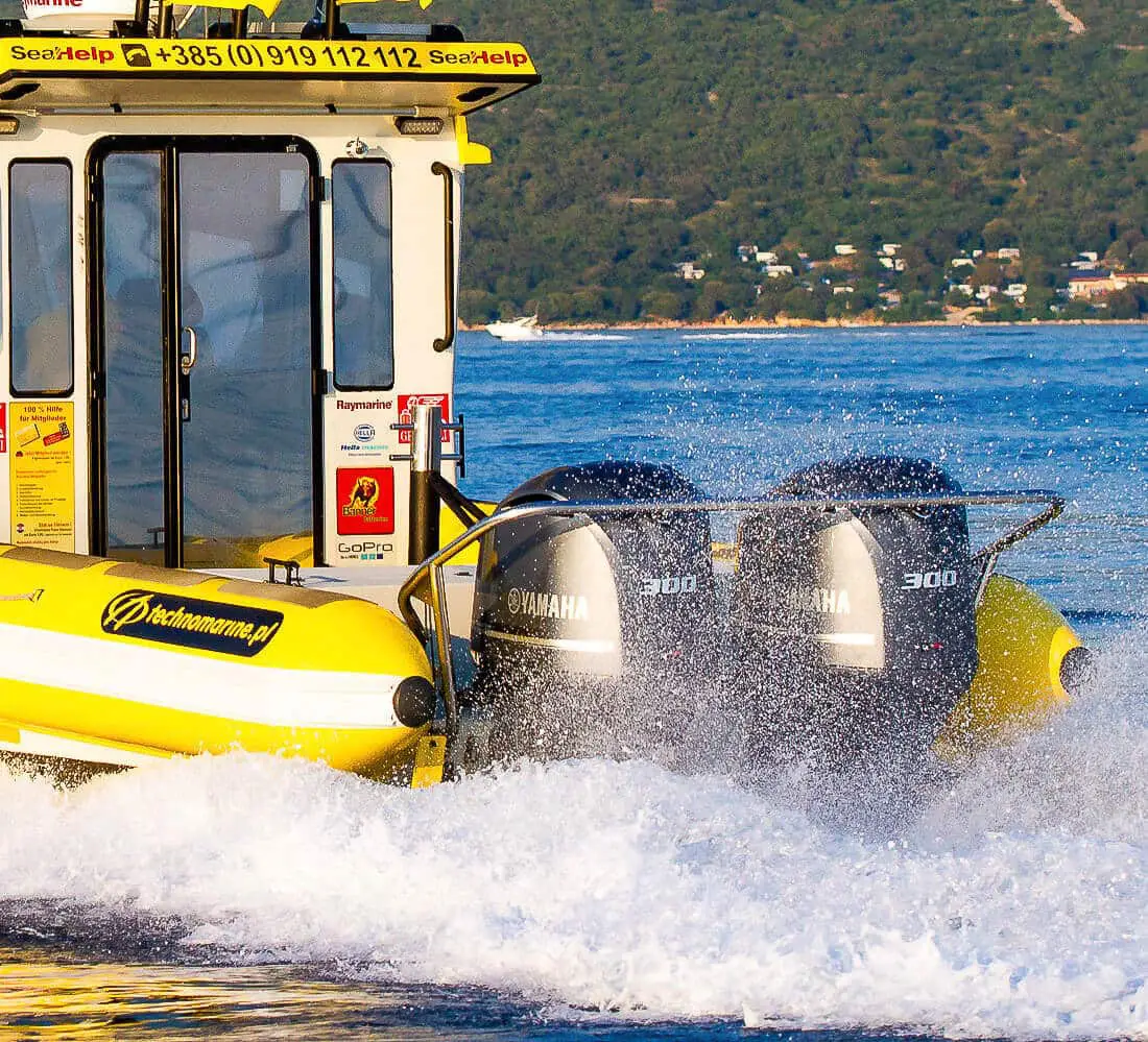 SeaHelp emergency boats equipped with Yamaha outboard motors