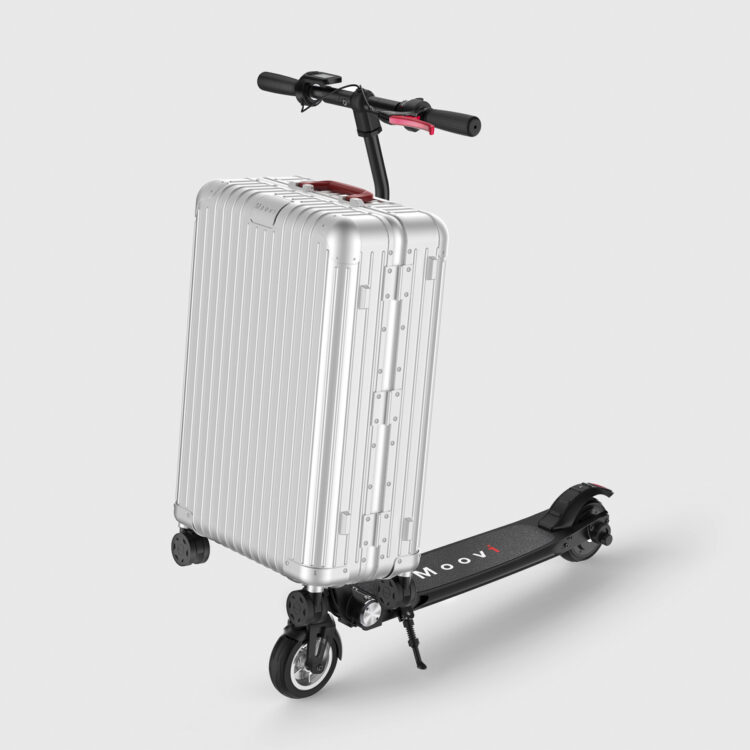 E-Scooter Moovi Pro Comfort: Transport eines Koffers