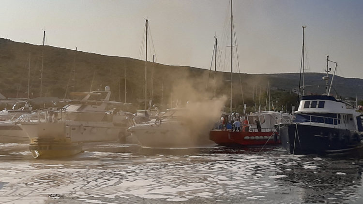 Fire Marina Punat Croatia: Fire on board a yacht