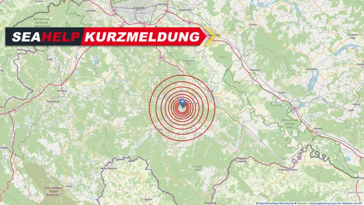 Erdbeben Kroatien: Ein Erdbeben der Stärke 5,2 suchte Petrinja / Sisak