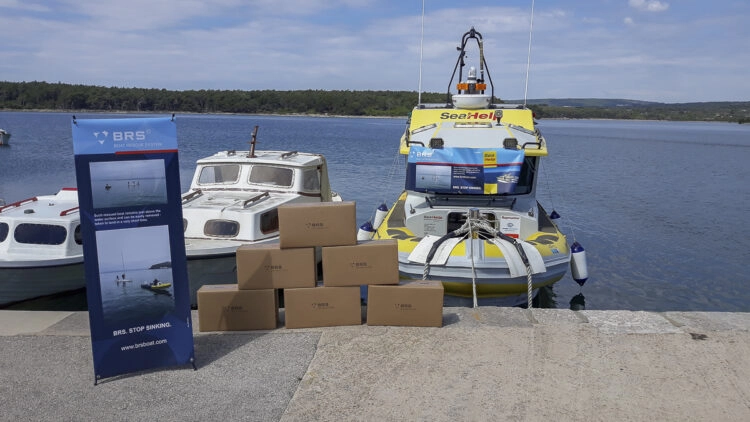 SeaHelp Einsatzboot seit Jahren mit dem BRS-System (Boots-Rettungs-System bzw. Boat Rescue System) ausgerüstet
