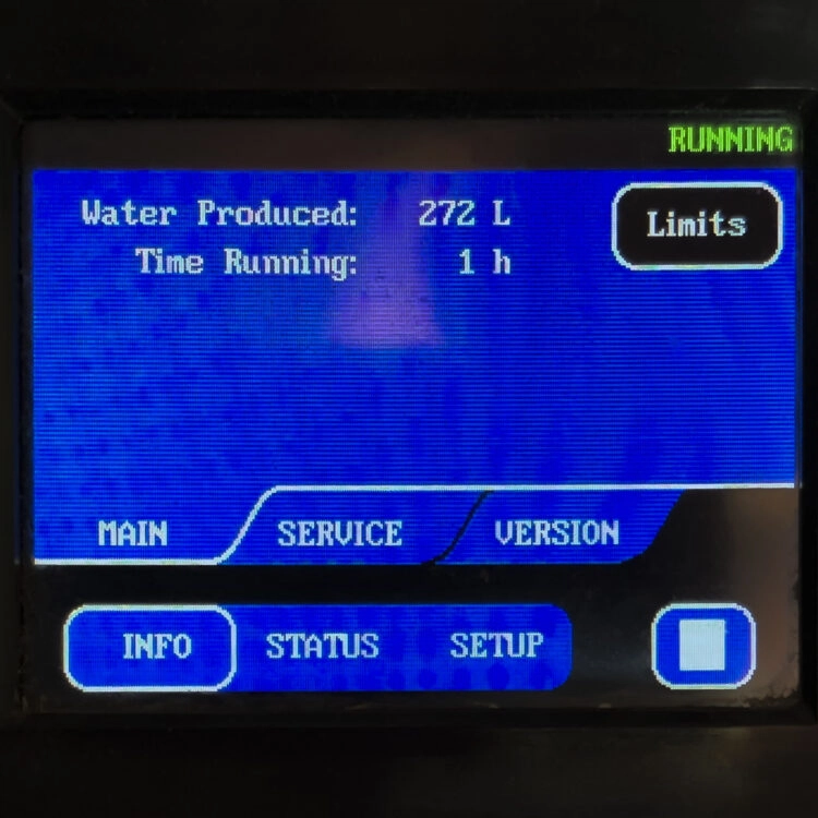 Watermaker for boat and yacht: control display