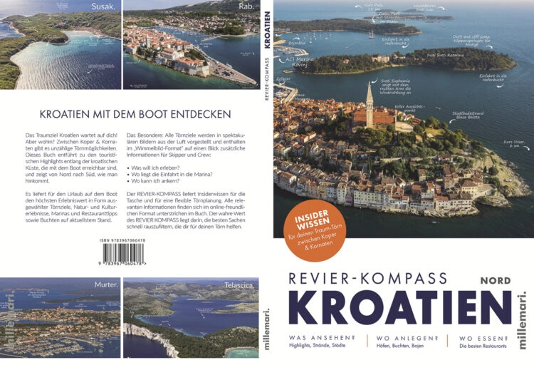 Precinct compass Croatia cruise: front and back of the precinct guide