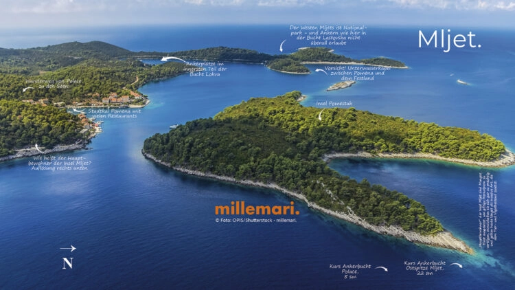 Revier-Kompass Kroatien Süd: Insel Mljet