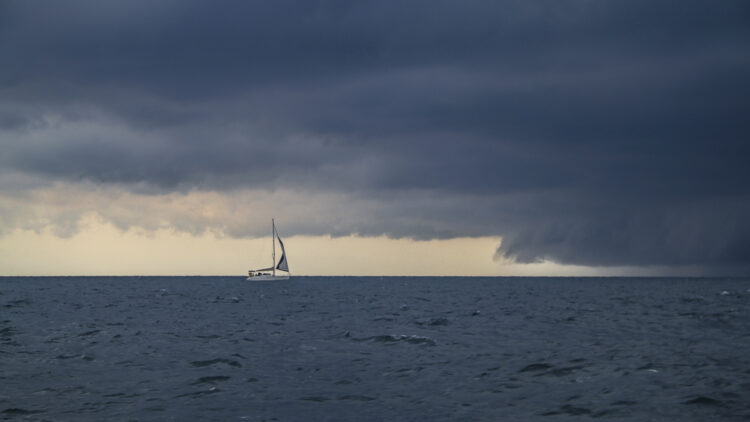 Gewitter auf See: Unwetter Istrien / Kroatien