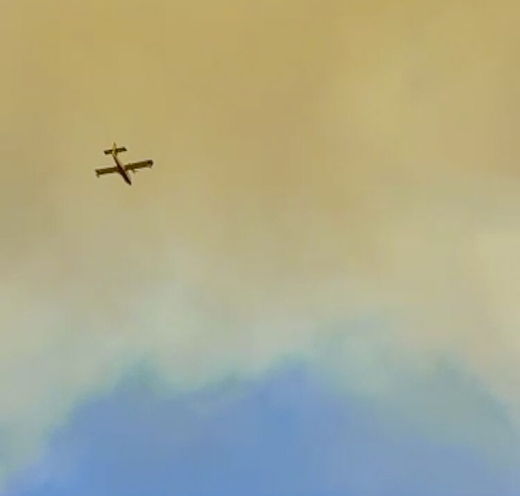 Achtung - Waldbrandgefahr: Löschflugzeuge im Einsatz