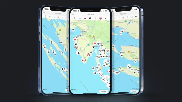 Interaktive Karte für die Adria: Die Map der SeaHelp-Notruf-App