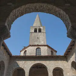 Episcopal complex of the Euphrasian Basilica in the historical center of Porec