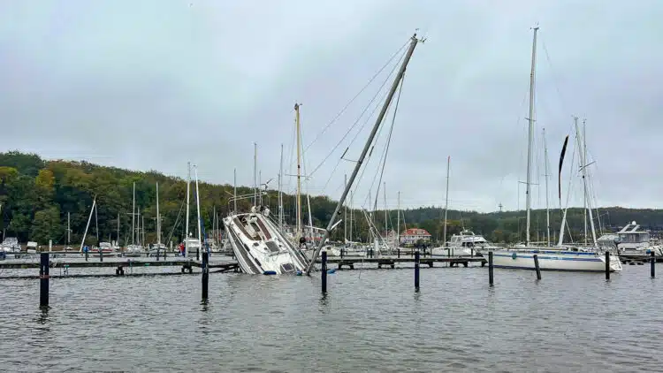 Baltic Sea storm surge 2023: Severe damage to sailing yachts