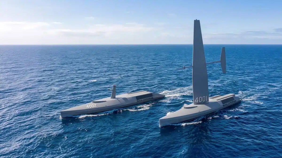 Unmanned drone at sea