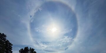 HALO - Ring um die Sonne: Ein Zeichen für einen Wetterumschwung.