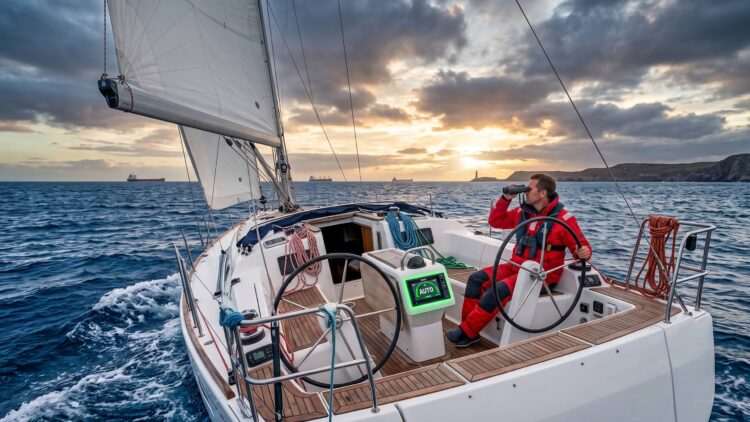 Autopilot on a yacht in Croatia
