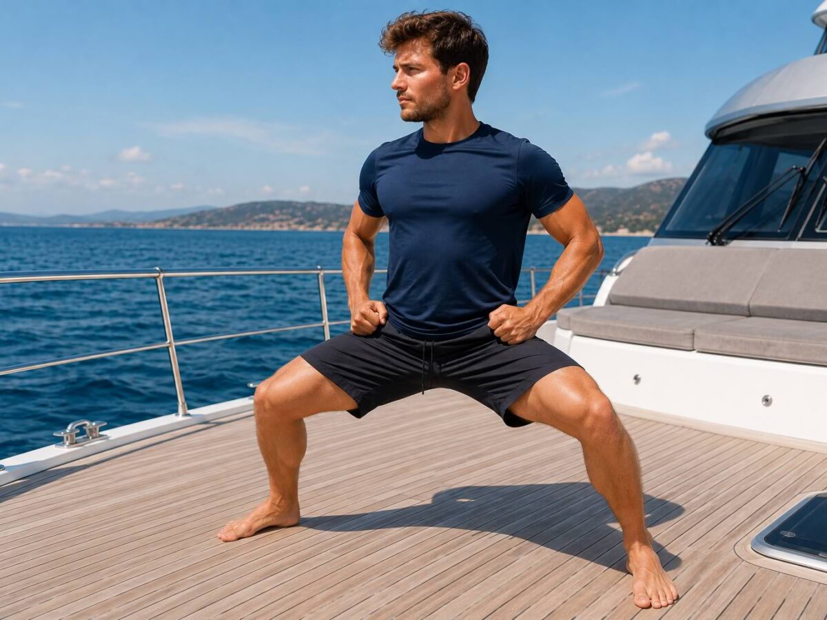 Fitness an Bord - Reiterstellung auf dem Vordeck