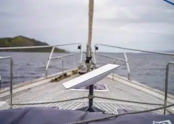 Starlink internet on board a sailing yacht