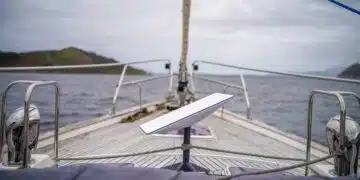 Starlink internet on board a sailing yacht